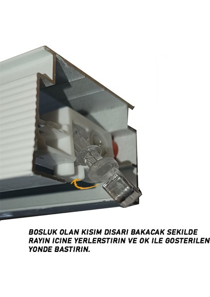 Akıllı Dikey Perde Pimi J Tip 10' Lu Paket Değiştirelebilir Vagon Uyumlu