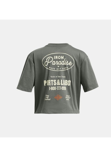 Çocuk Ua Project Rock Campus Crop Kısa Kollu Tişört 1386387-709 fiyatları