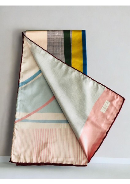 Alfa Twill Eşarp Çizgili Desen Ebat 95 x 95