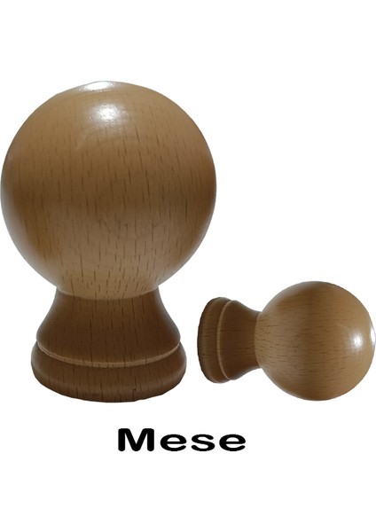 Ahşap Rustik Top Başlık 2 Adet