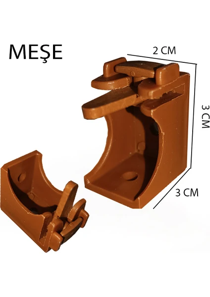 Dekoratif Ray Montaj Aparatı Kısa Ayak 3 Cm 6 Adet
