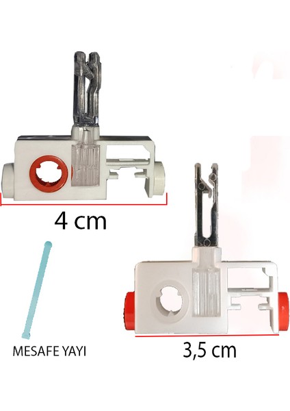 Dikey Perde Vagonu Ve Mesafe Yayı 5 Adet H Tipi Uyumlu Değiştirilebilir