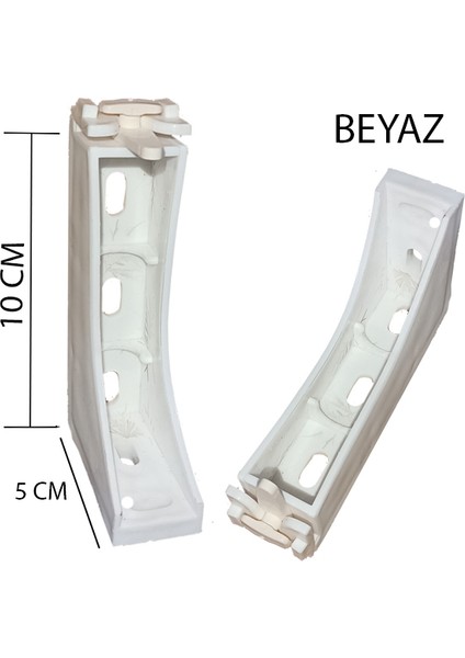 Dekoratif Ray Montaj Aparatı Uzun Ayak 10 Cm 4 Adet