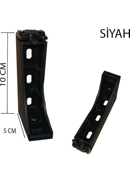 Dekoratif Ray Montaj Aparatı Uzun Ayak 10 Cm 4 Adet