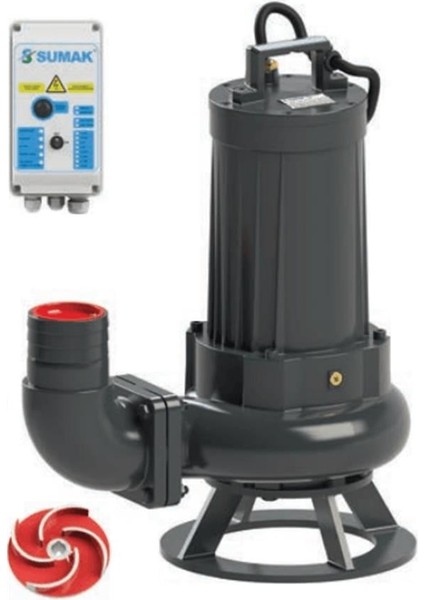 Sdtv 150/4 Vortex Açık Fanlı Foseptik Dalgıç Pompa Trifaze 380V 15 Hp