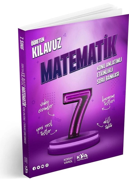 Koray Varol Akademi 7. Sınıf Öğreten Kılavuz Matematik Konu Anlatımlı Etkinlikli Soru Bankası
