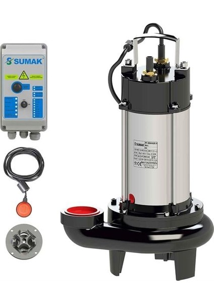 Sbrt 18/2p Parçalayıcı Bıçaklı Foseptik Dalgıç Pompa Trifaze (380V) 1.8 Hp