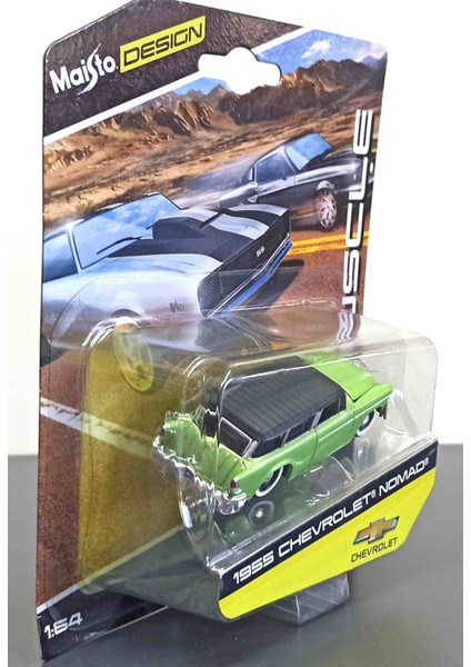 Desion 1:64 1955 Chevrolet Nomad ( Motor Kaputu Açılır Metal Ürün modelleri