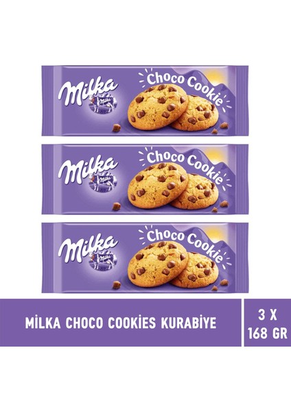 Choco Cookies Damla Çikolatalı Kurabiye 168 gr - 3 Adet