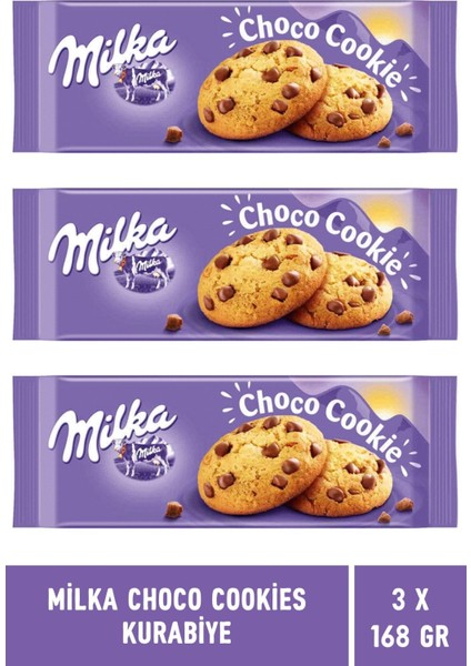 Choco Cookies Damla Çikolatalı Kurabiye 168 gr - 3 Adet