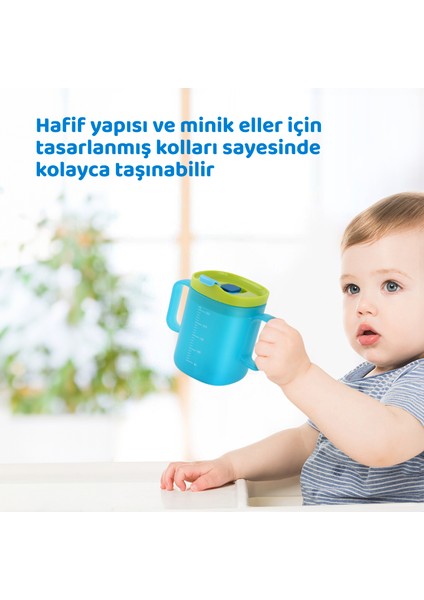 Çok Fonksiyonlu Bebek Suluk, Alıştırma Bardağı 250 ml (Mavi)