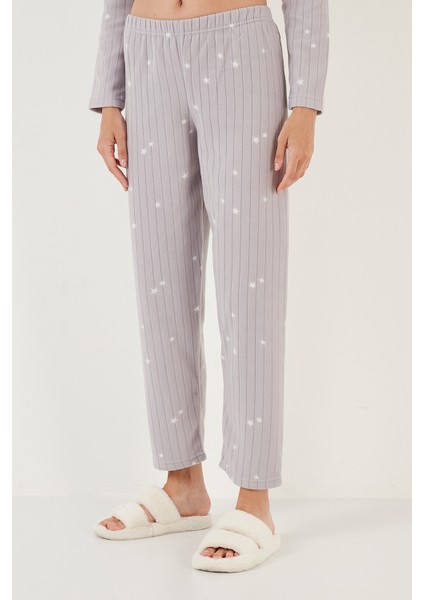 Regular Fit Gömlek Yaka Önden Düğmeli Polar Pijama Takımı Bayan Pijama Takımı 6571009W4 fırsatları