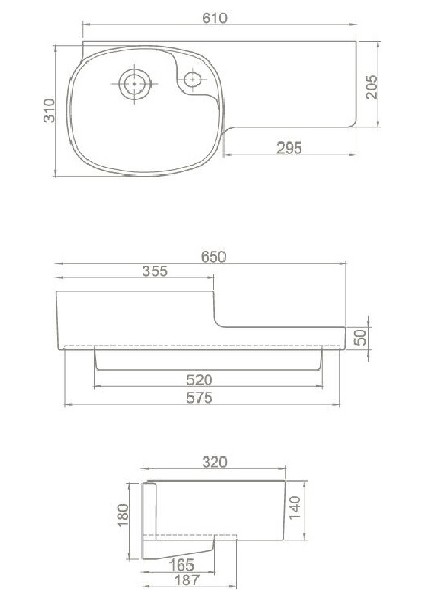 Harmony Etajerli Lavabo 80X37,5X26,4 cm (soldan Hazneli) fiyatları