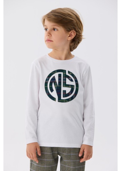 Bg Store Erkek Çocuk Beyaz T-Shirt