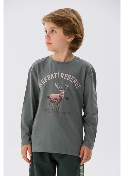 Bg Store Erkek Çocuk Bej T-Shirt