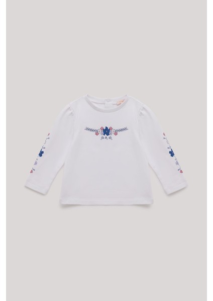 Bg Store Kız Bebek Beyaz T-Shirt