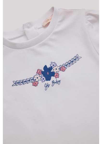 Bg Store Kız Bebek Beyaz T-Shirt