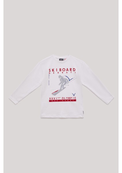 Bg Store Erkek Çocuk Beyaz T-Shirt