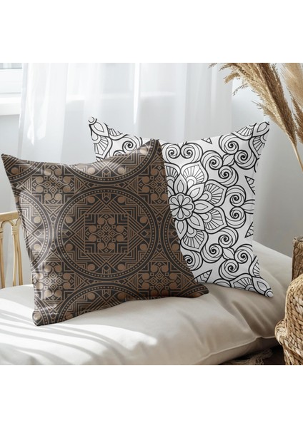 Geleneksel Tasarımlı 2'li Yastık Içi ve Kırlent Kılıfı 45CM 113415