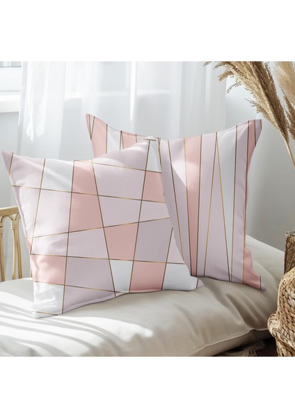 Modern Tasarımlı 2'li Yastık Içi ve Kırlent Kılıfı 45CM 113423