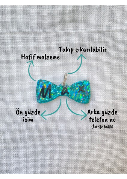 Papyon Şeklinde Kedi/ Küçük- Orta Irk Köpek- Isimliği/ Künyesi