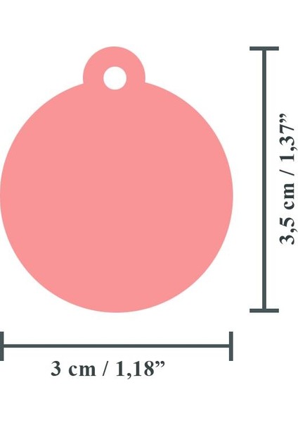 Yuvarlak Şeklinde Kedi/ Küçük- Orta Irk Köpek- Isimliği/ Künyesi fiyatları