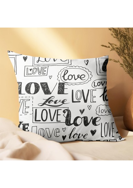 Love Tasarımlı 2'li Yastık Içi ve Kırlent Kılıfı 45CM 113410 modelleri