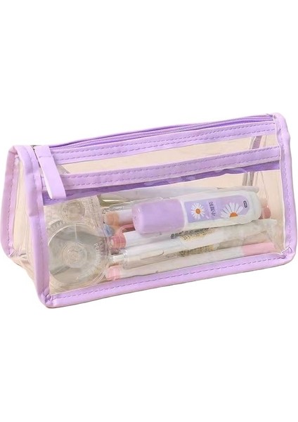 Şeffaf Pvc Yüksek Görünümlü Basit, Büyük Kapasiteli, Çift Katmanlı Kalem Kutusu (Yurt Dışından)