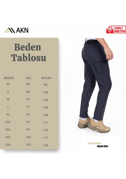 AKN 515 Likralı Taktik Pantolon-Füme