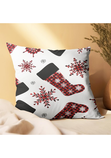 Yeni Yıla Özel Tasarımlı 2'li Yastık Içi ve Kırlent Kılıfı 45CM 113605