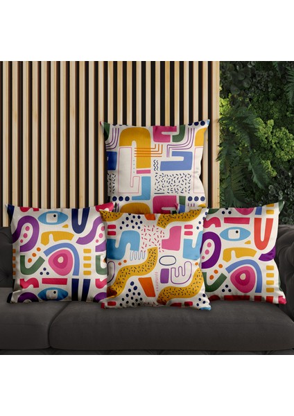 Modern Tasarımlı 4'lü Yastık Içi ve Kırlent Kılıfı 45CM 113698