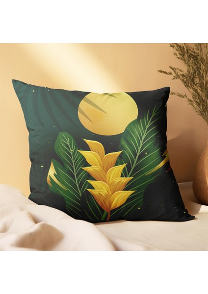 Yeşil Yaprak Tasarımlı 4'lü Yastık Içi ve Kırlent Kılıfı 45CM 113719 modelleri