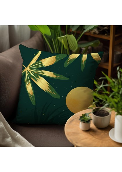 Yeşil Yaprak Tasarımlı 4'lü Yastık Içi ve Kırlent Kılıfı 45CM 113719 fırsatları