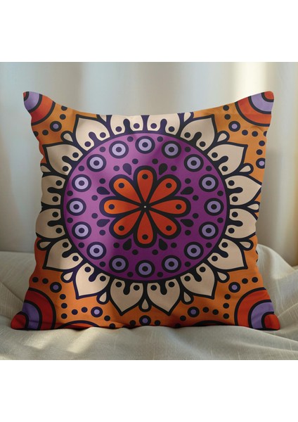 Geleneksel Mandala Tasarımlı 4'lü Yastık Içi ve Kırlent Kılıfı 45CM 113768 fiyatları