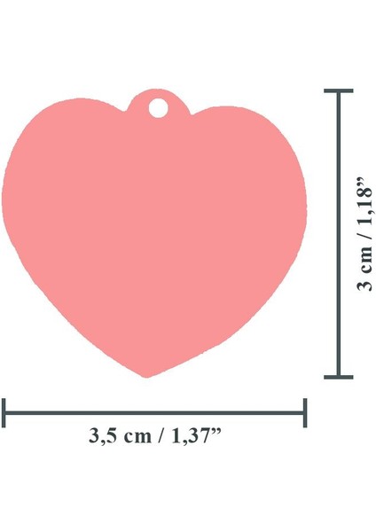 Kalp Şeklinde Kedi/ Küçük- Orta Irk Köpek- Isimliği/ Künyesi modelleri