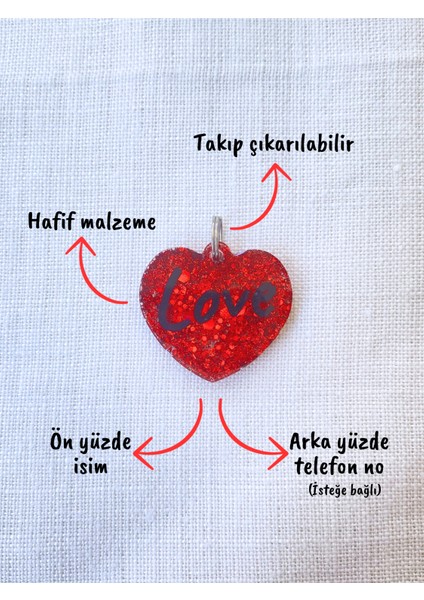 Kalp Şeklinde Kedi/ Küçük- Orta Irk Köpek- Isimliği/ Künyesi