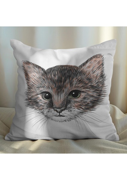 Sevimli Kedi Tasarımlı 2'li Yastık Içi ve Kırlent Kılıfı 45CM 113408 fiyatları