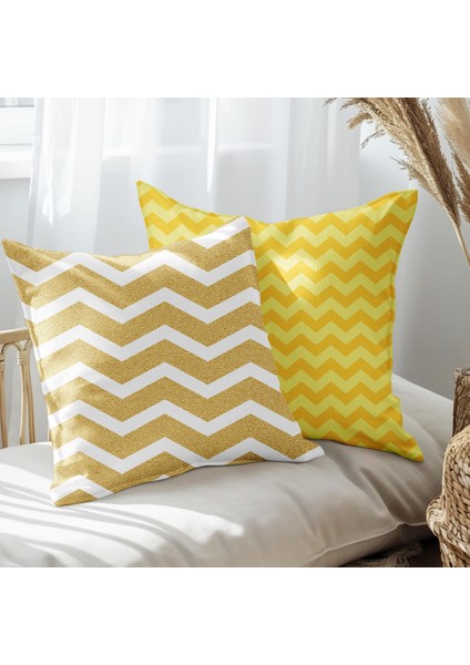 Modern Tasarımlı 2'li Yastık Içi ve Kırlent Kılıfı 45CM 113514