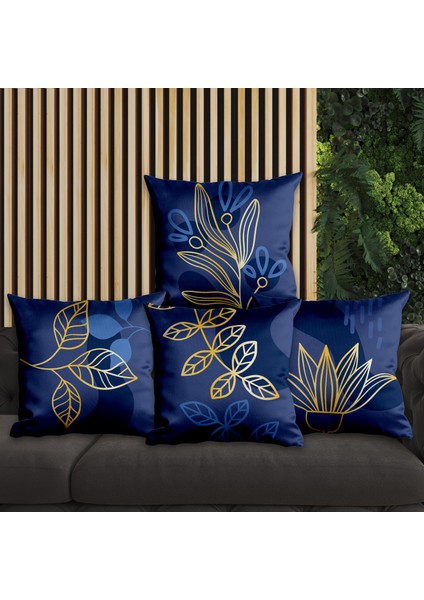 Çiçek Tasarımlı 4'lü Yastık Içi ve Kırlent Kılıfı 45CM 113756