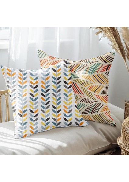 Modern Tasarımlı 2'li Yastık Içi ve Kırlent Kılıfı 45CM 113506