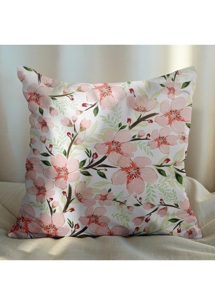 Çiçek Tasarımlı 2'li Yastık Içi ve Kırlent Kılıfı 45CM 113533
