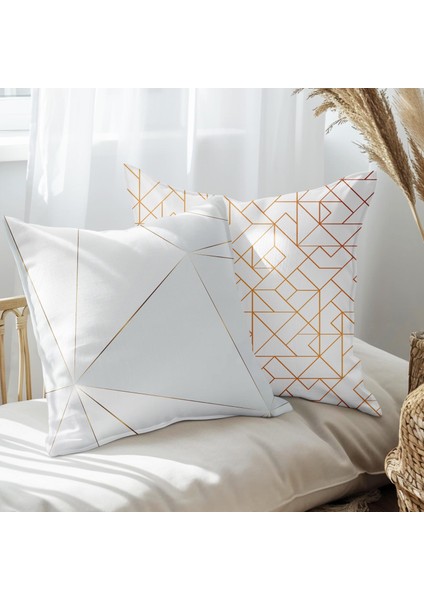 Modern Tasarımlı 2'li Yastık Içi ve Kırlent Kılıfı 45CM 113577
