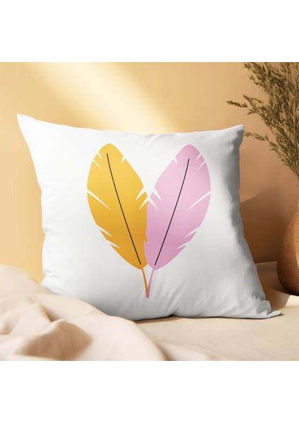 Renkli Tüy Tasarımlı 4'lü Yastık Içi ve Kırlent Kılıfı 45CM 113713 modelleri