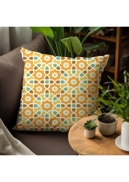Geleneksel Mandala Tasarımlı 4'lü Yastık Içi ve Kırlent Kılıfı 45CM 113799 fırsatları