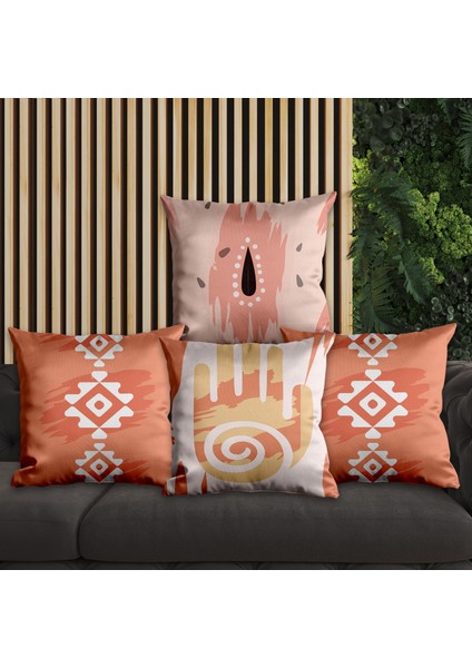 Modern Tasarımlı 4'lü Yastık Içi ve Kırlent Kılıfı 45CM 113828