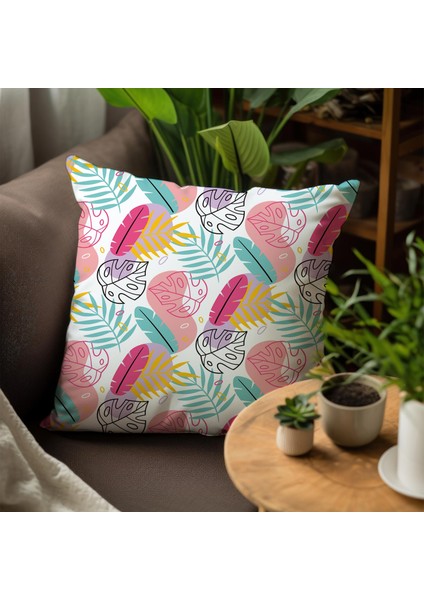 Renkli Tüy Tasarımlı 4'lü Yastık Içi ve Kırlent Kılıfı 45CM 113713 fırsatları