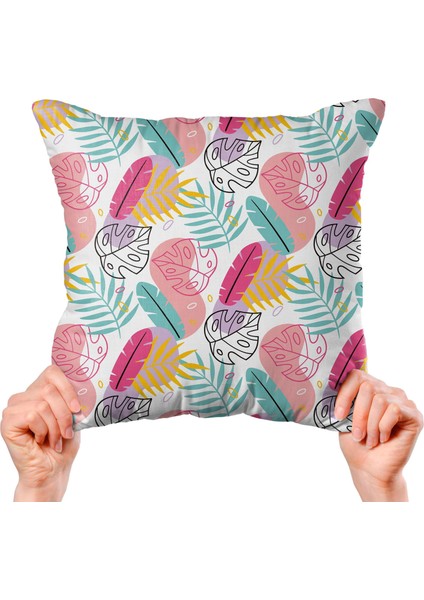 Renkli Tüy Tasarımlı 4'lü Yastık Içi ve Kırlent Kılıfı 45CM 113713 indirimleri