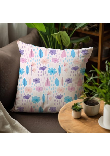 Çiçek Tasarımlı 4'lü Yastık Içi ve Kırlent Kılıfı 45CM 113804 fırsatları