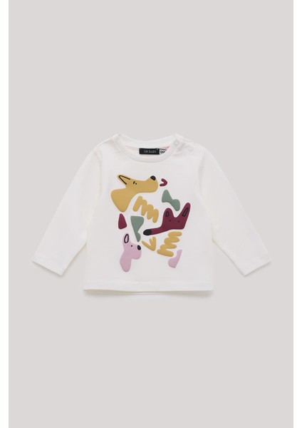 Bg Store Erkek Bebek Ekru T-Shirt