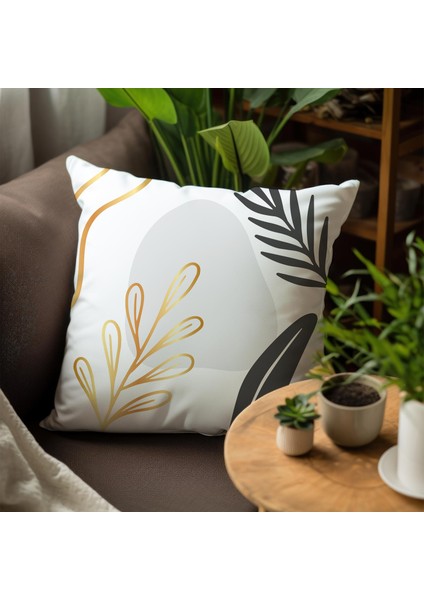 Çiçek Tasarımlı 4'lü Yastık Içi ve Kırlent Kılıfı 45CM 113772 fırsatları